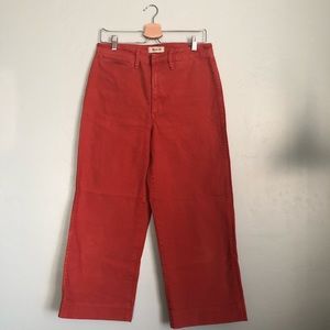 Madewell Slim Emmett Wide Leg Crop Pants